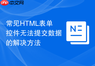常见html表单控件无法提交数据的解决方法