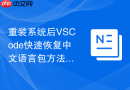 重装系统后vscode快速恢复中文语言包方法