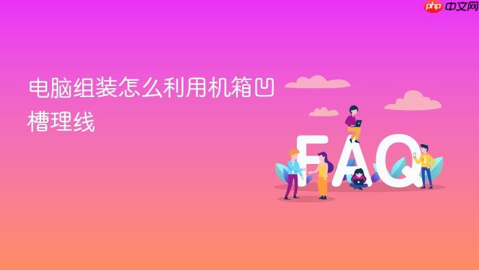 电脑组装怎么利用机箱凹槽理线