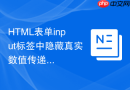 html表单input标签中隐藏真实数值传递临时数据