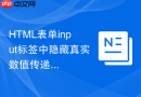 HTML表单input标签中隐藏真实数值传递临时数据