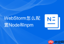 webstorm怎么配置node和npm