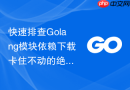 快速排查golang模块依赖下载卡住不动的绝招