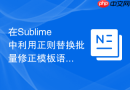 在sublime中利用正则替换批量修正模板语法中的变量