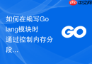 如何在编写golang模块时通过控制内存分段机制减少堆外内存零碎开销