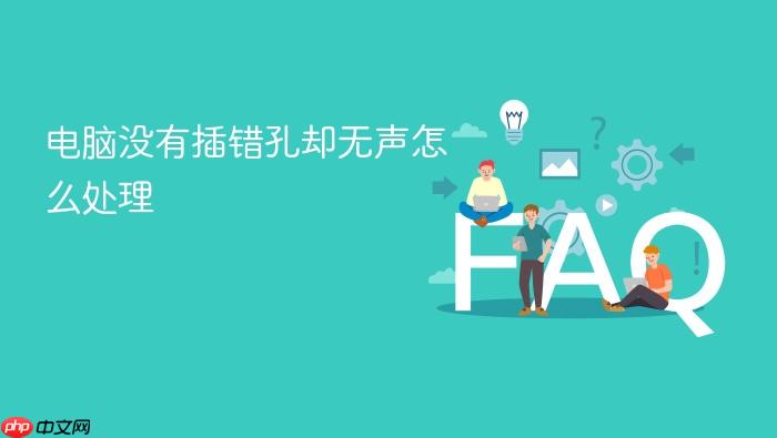 电脑没有插错孔却无声怎么处理
