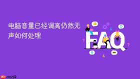 电脑音量已经调高仍然无声如何处理