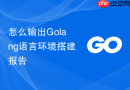 怎么输出golang语言环境搭建报告