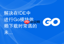 解决在ide中进行go模块依赖下载时常遇的未同步状态