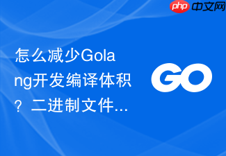 怎么减少golang开发编译体积?二进制文件瘦身建议