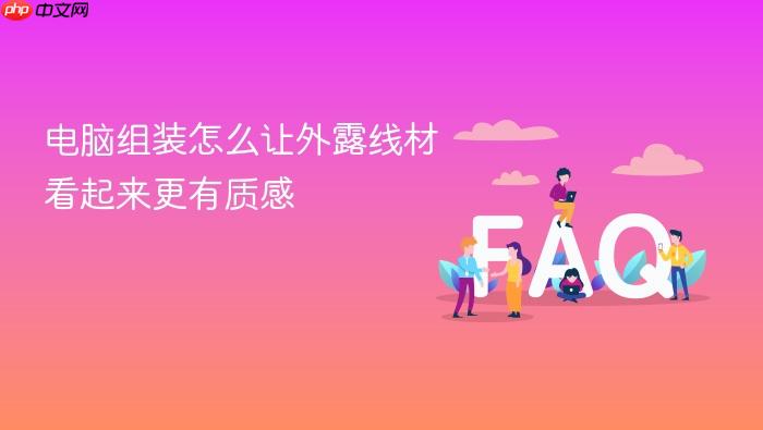 电脑组装怎么让外露线材看起来更有质感