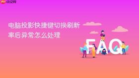 电脑投影快捷键切换刷新率后异常怎么处理