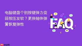 电脑键盘个别按键弹力变弱按压发软？更换轴体弹簧恢复弹性
