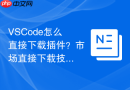 VSCode怎么直接下载插件？市场直接下载技巧