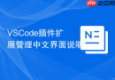 VSCode插件扩展管理中文界面说明