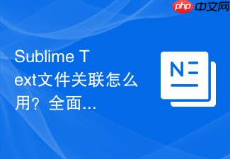 sublime text文件关联怎么用?全面解析配置文件关联方法