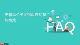 电脑怎么关闭键盘自动节能模式