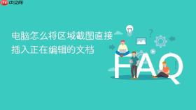 电脑怎么将区域截图直接插入正在编辑的文档