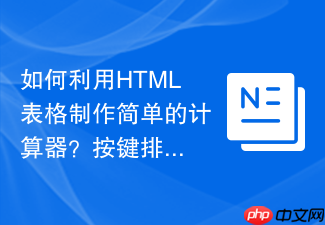 如何利用html表格制作简单的计算器?按键排版与对齐实战
