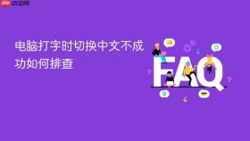 电脑打字时切换中文不成功如何排查