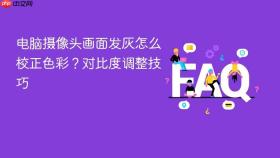 电脑摄像头画面发灰怎么校正色彩？对比度调整技巧
