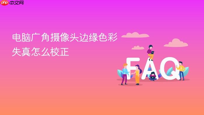 电脑广角摄像头边缘色彩失真怎么校正