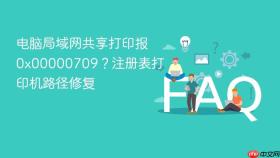 电脑局域网共享打印报0x00000709？注册表打印机路径修复