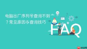 电脑出厂序列号查询不到？常见原因与查询技巧