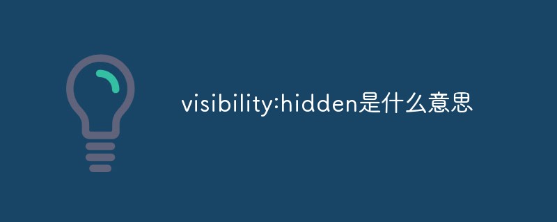 css visibility hidden