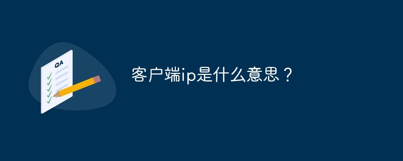 クライアントIPとは何を意味しますか?