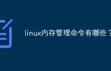 linux内存管理命令有哪些？