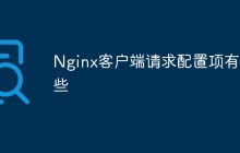 Nginx客户端请求配置项有哪些