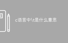 c语言中\t是什么意思