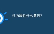 行内属性什么意思?