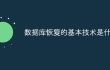 数据库恢复的基本技术是什么