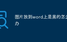 图片放到word上是黑的怎么办