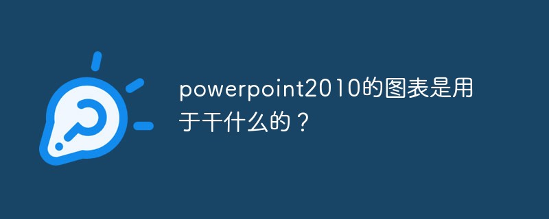 What are powerpoint 2010 charts used for?