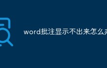 word批注显示不出来怎么办