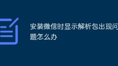 WeChat 설치 시 구문 분석 패키지에 문제가 있으면 어떻게 해야 하나요?