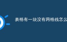 表格中有一块没有网格线怎么办
