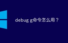 debug g命令怎么用？