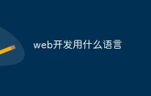 web开发用什么语言