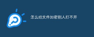怎么给文件加密别人打不开