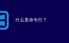 什么是命令行？