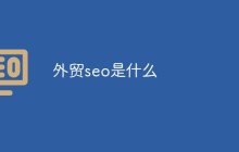 外贸seo是什么