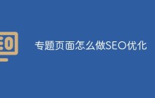 专题页面怎么做SEO优化