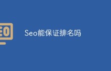 seo能保证排名么