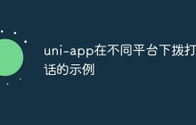uni-app在不同平台下拨打电话的示例
