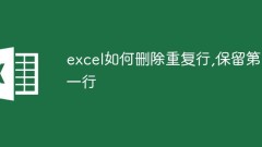 Excelで重複した行を削除し、最初の行を保持する方法