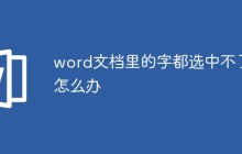 word文档里的字都选中不了怎么办